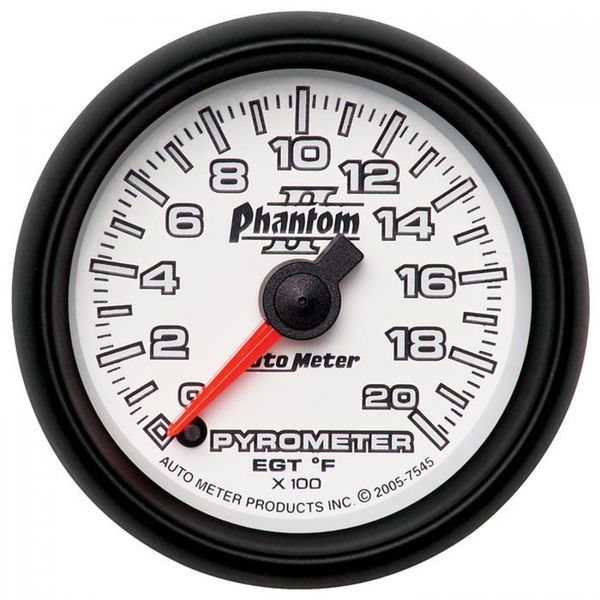Auto Meter 2-1/16IN PYROMETER KIT, 0-2000F, FSE 7545